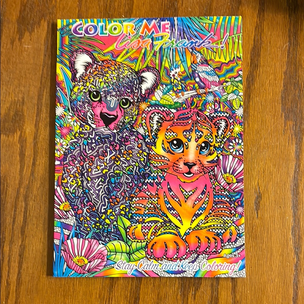 LISA FRANK Color Me Stay Calm and Keep Coloring Book